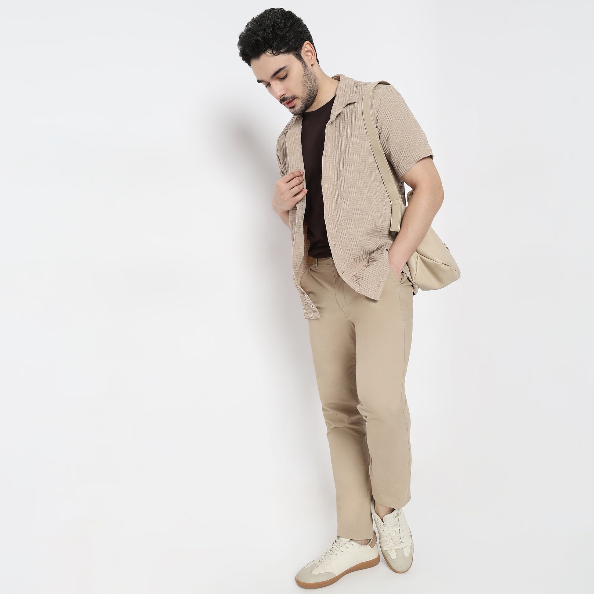 Regular Fit Solid Shirt Collar Shirt