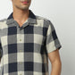 Regular Fit Checkered Camp Collar Shirt