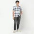 Mens Checkered Cuban Shirt