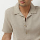Regular Fit Solid Camp Collar Shirt
