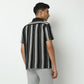 Regular Fit Striped Camp Collar Shirt