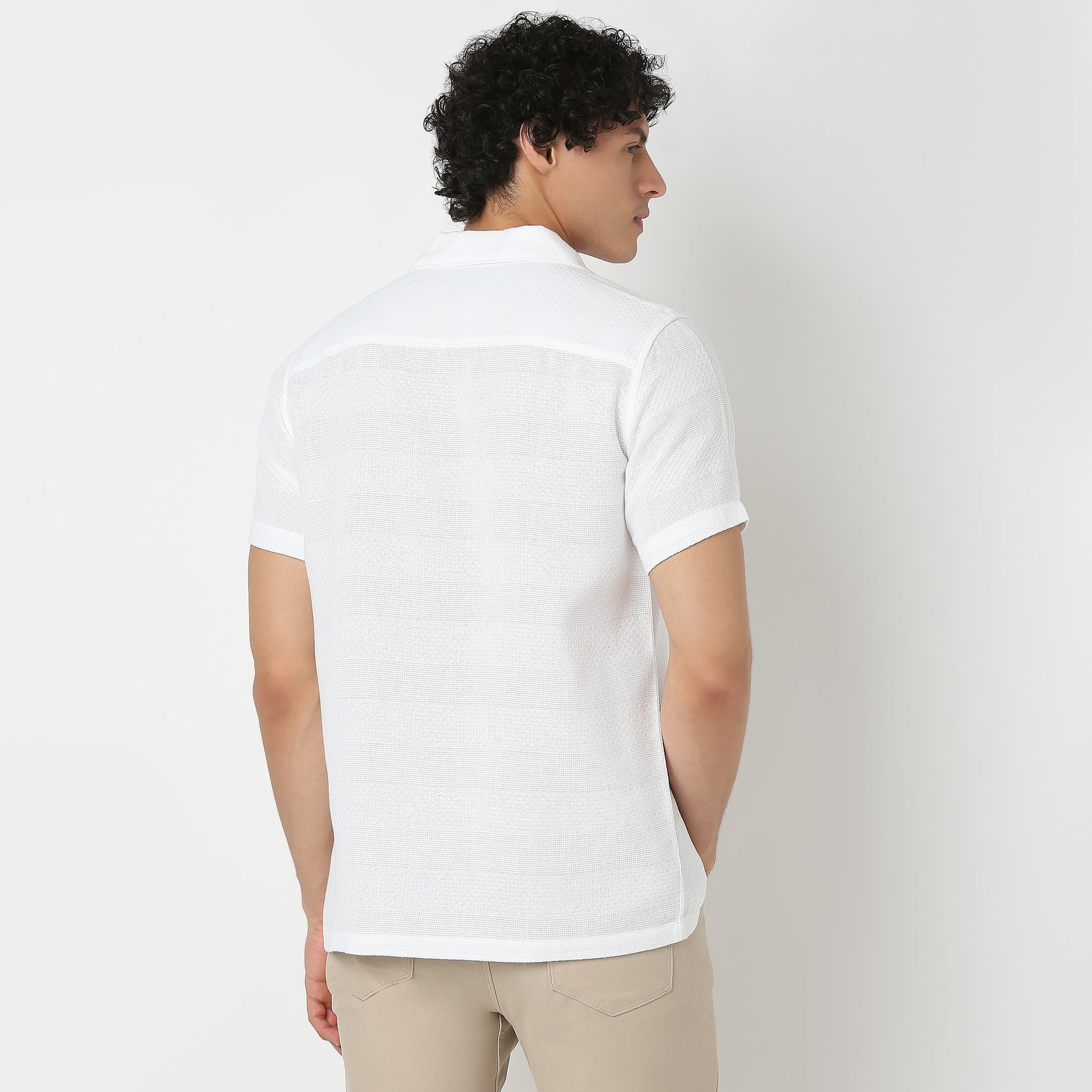 Solid Camp Collar Shirt