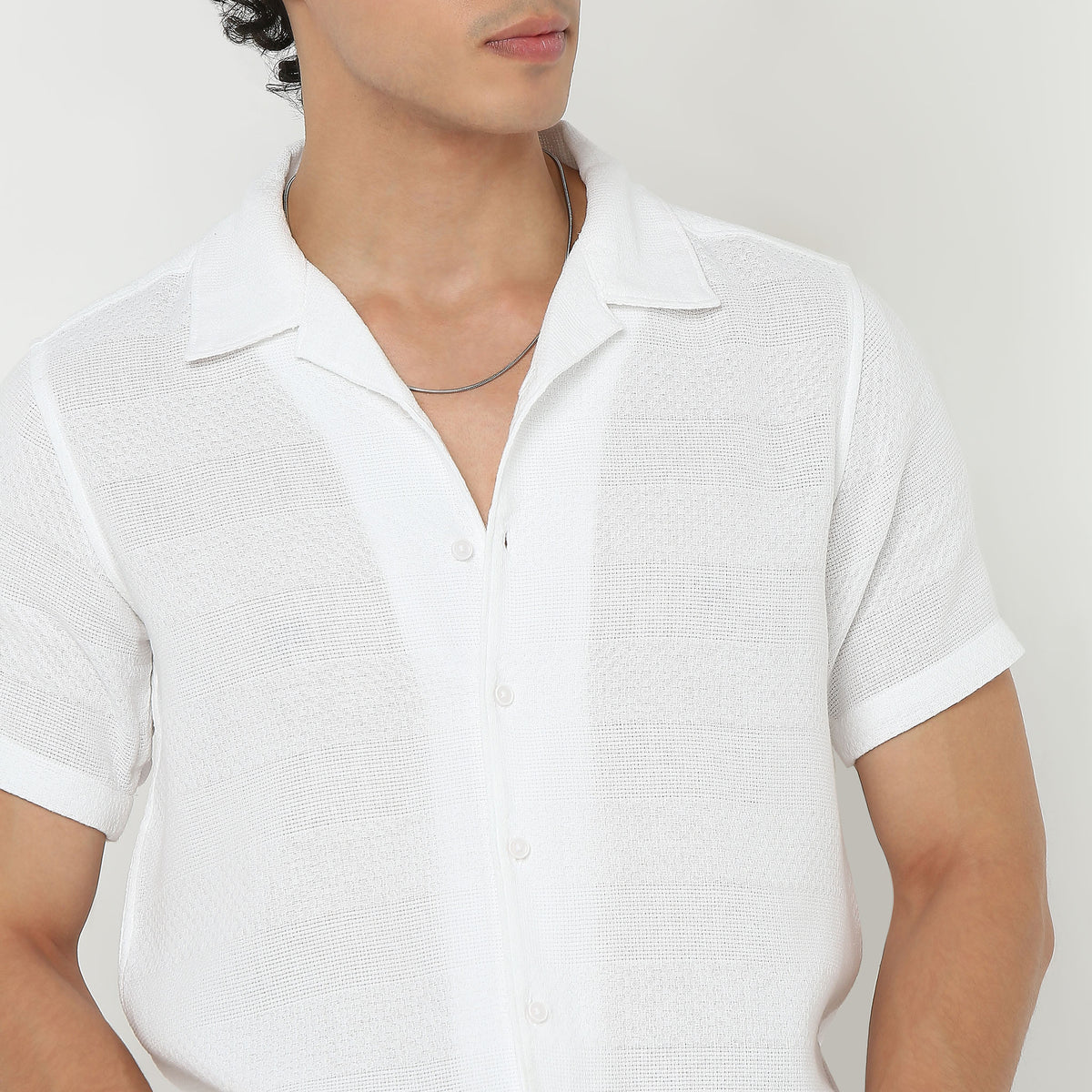 Solid Camp Collar Shirt