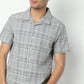 Regular Fit Checkered Camp Collar Regular Length Shirt