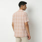 Regular Fit Checkered Camp Collar Shirt