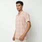 Regular Fit Checkered Camp Collar Shirt