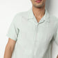 Regular Fit Solid Camp Collar Shirt
