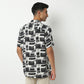 Regular Fit Printed Camp Collar Shirt