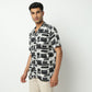 Regular Fit Printed Camp Collar Shirt