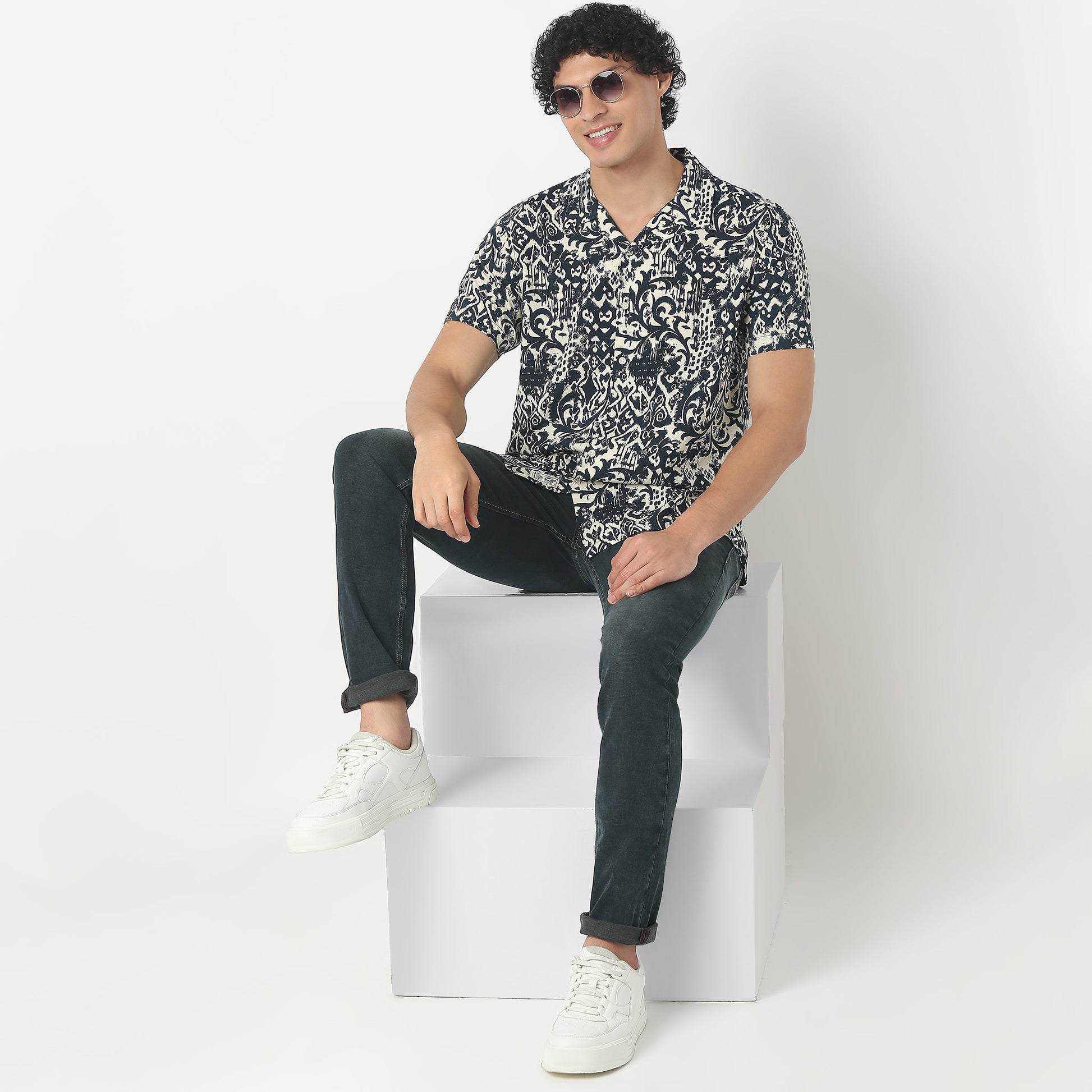 Camp Collar Printed Shirt