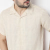 Regular Fit Solid Camp Collar Shirt