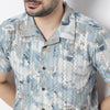 Regular Fit Printed Camp Collar Shirt