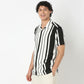 Striped Camp Collar Shirt