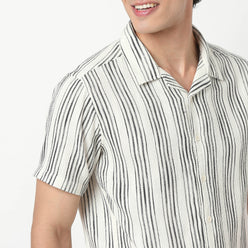 Mens Solid Cuban Shirt
