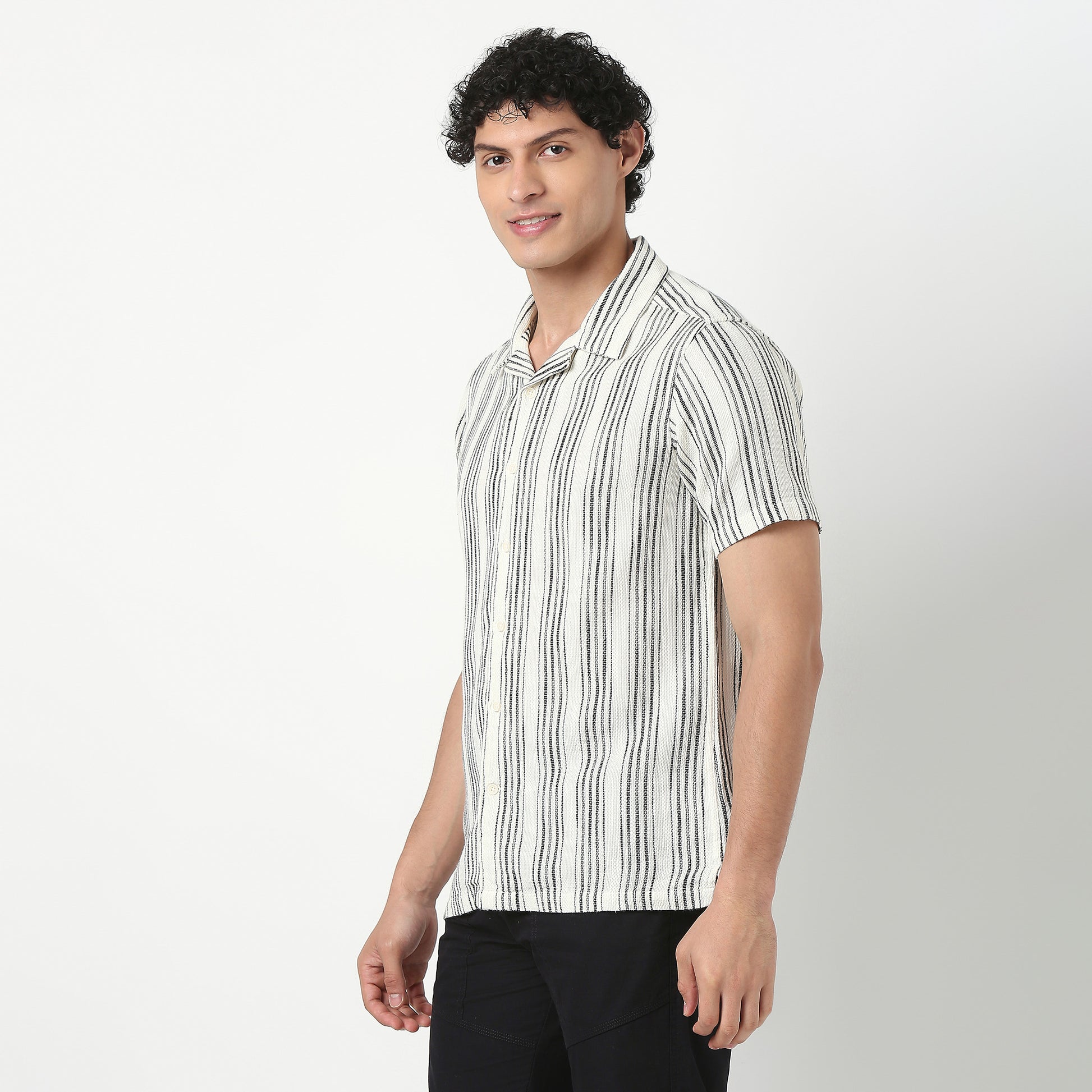 Mens Solid Cuban Shirt