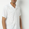 Regular Fit Solid Camp Collar Shirt