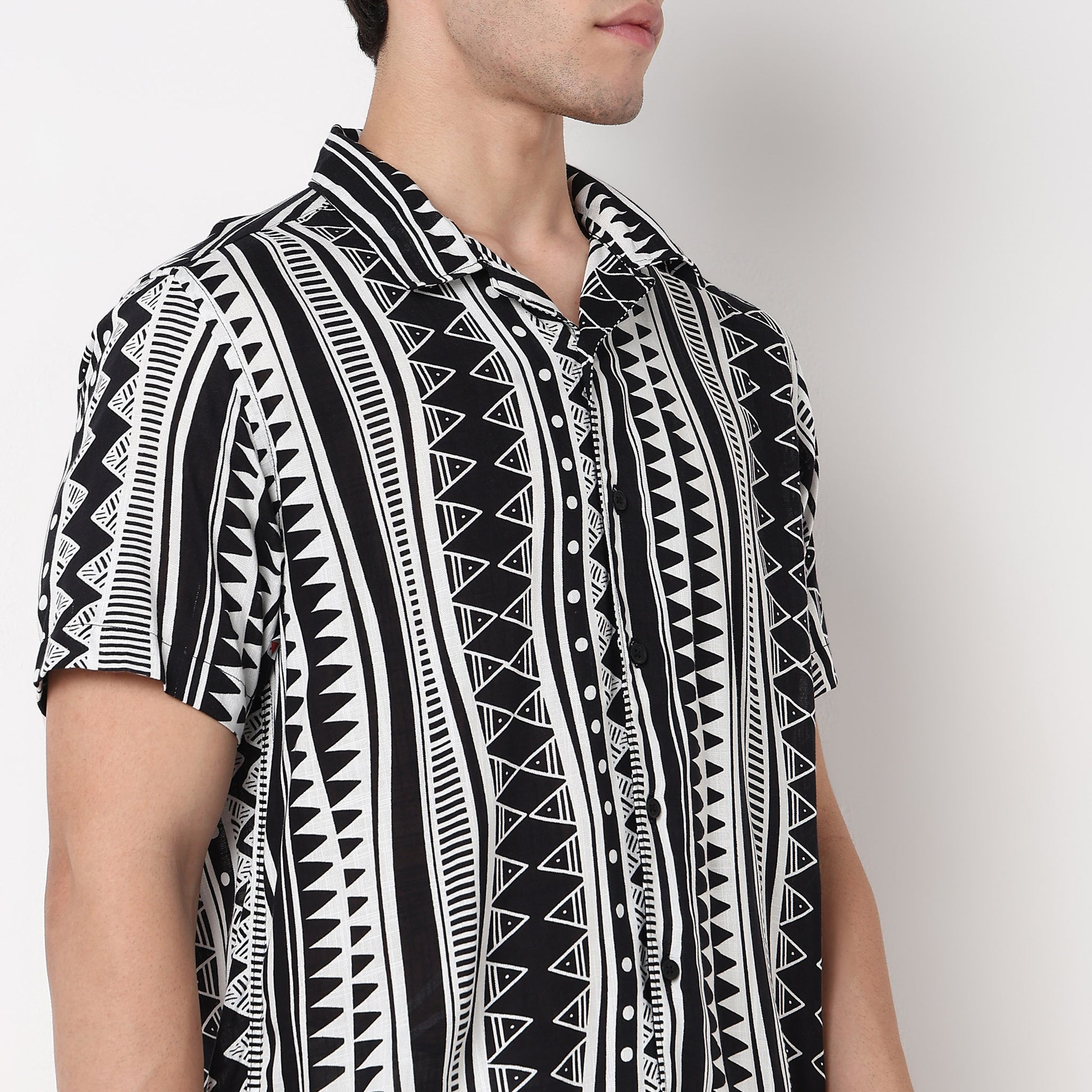 Cotton Textured Cuban Shirt