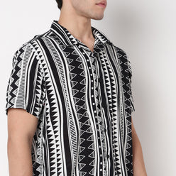 Cotton Textured Cuban Shirt