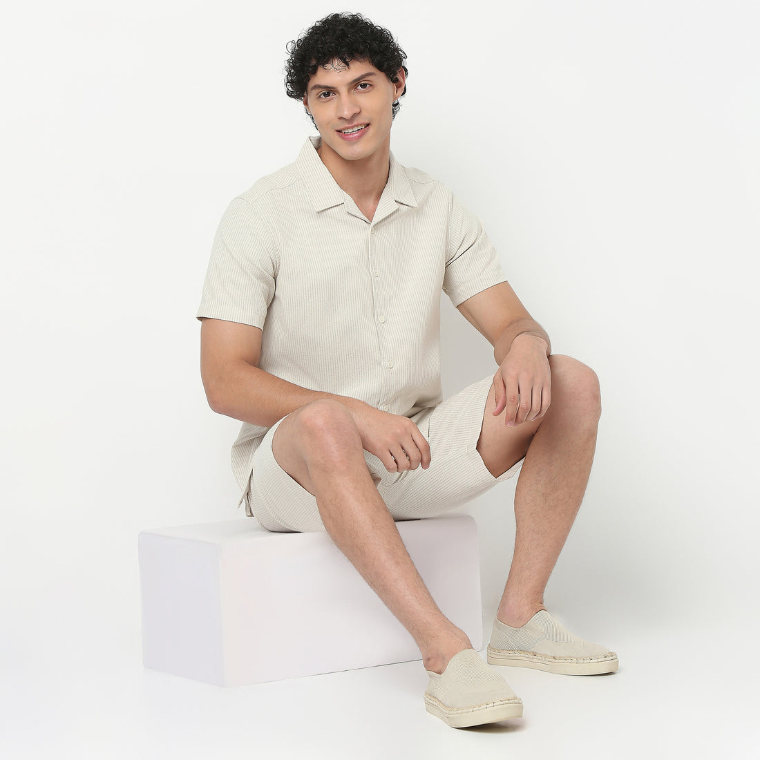 Mens Yarn Dyed Cuban Shirt
