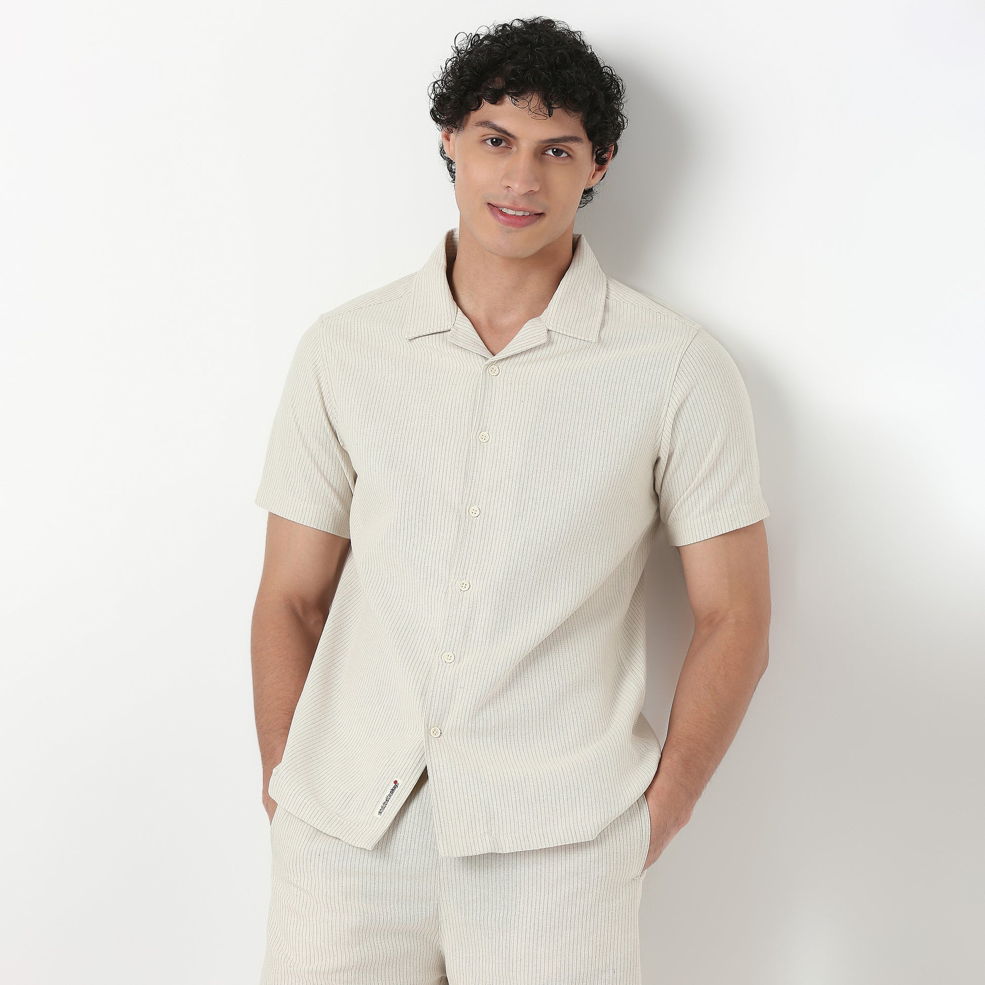 Mens Yarn Dyed Cuban Shirt