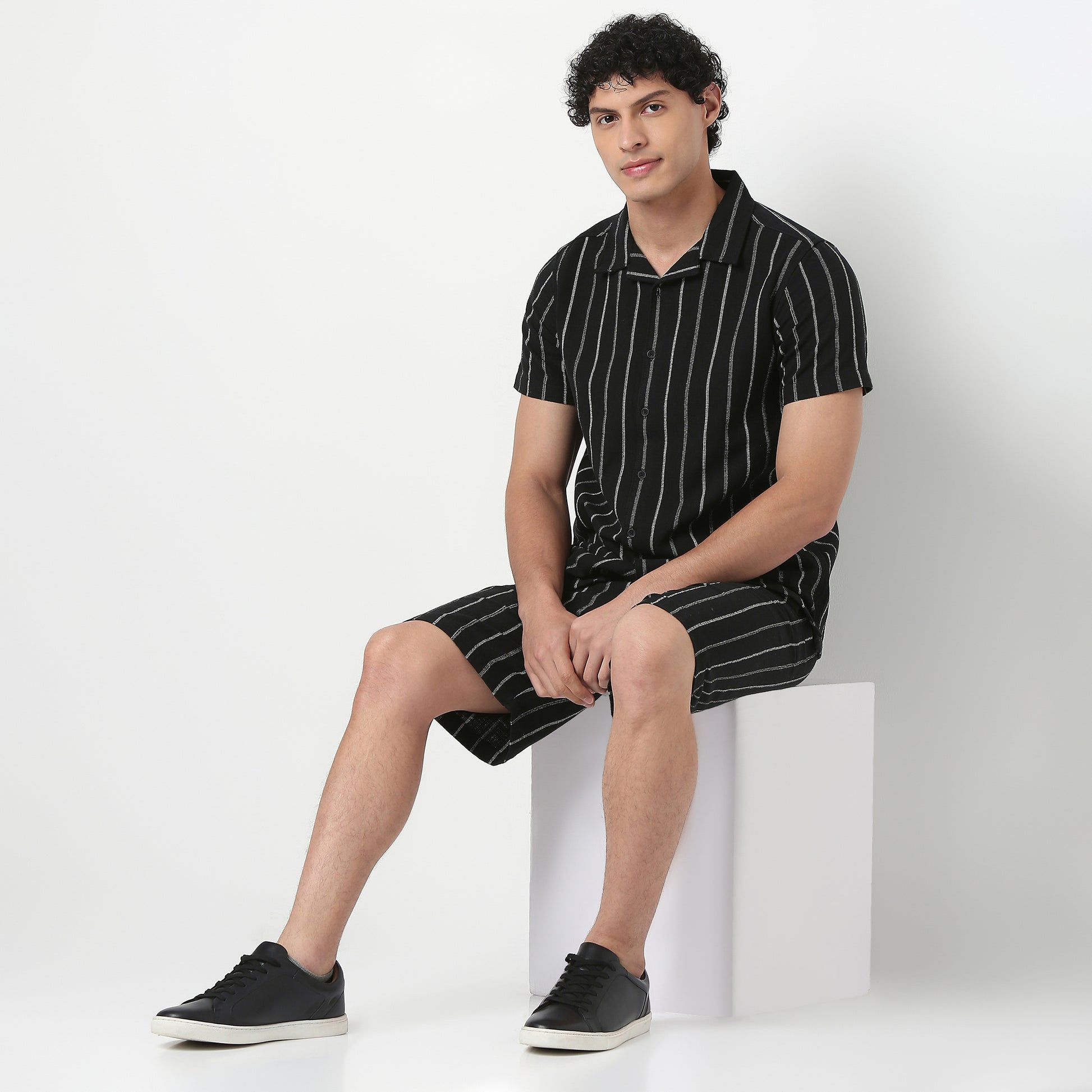 Mens Yarn Dyed Cuban Shirt