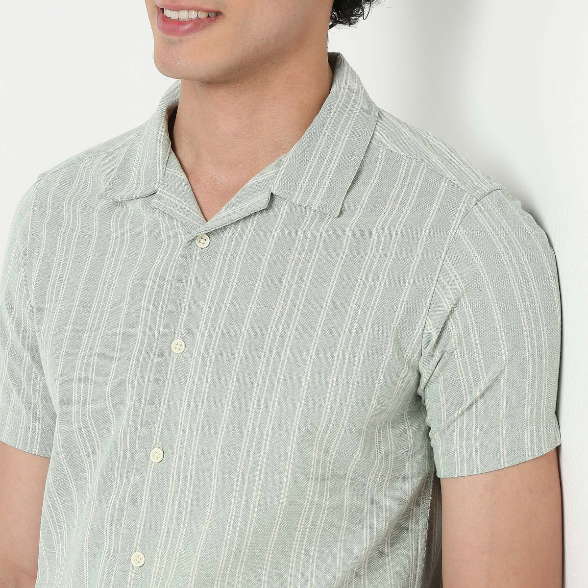 Mens Yarn Dyed Cuban Shirt