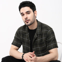 Mens Yarn Dyed Cuban Shirt