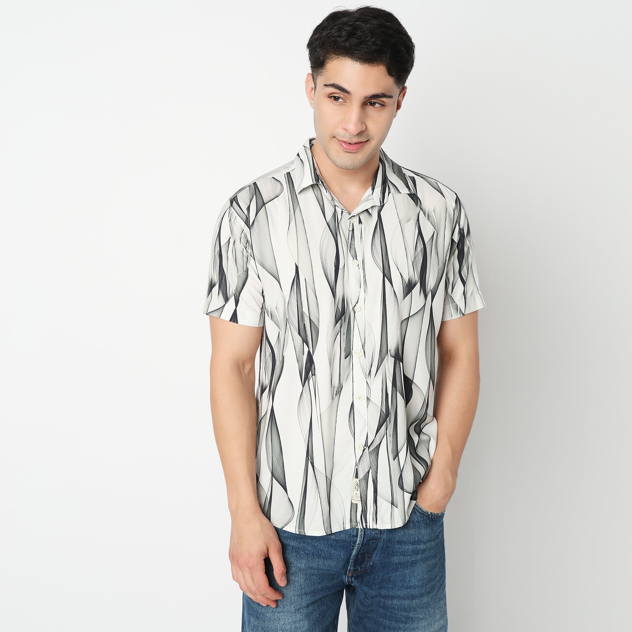 Floral Half Sleeve Retreat Shirt 