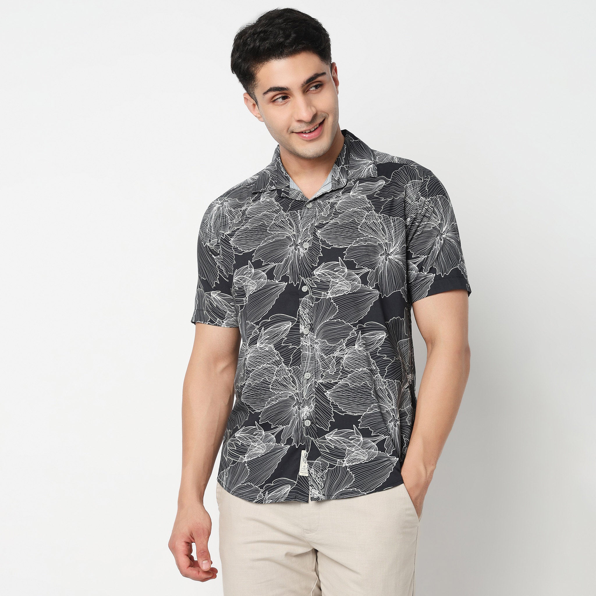 Floral Half Sleeve Retreat Shirt 