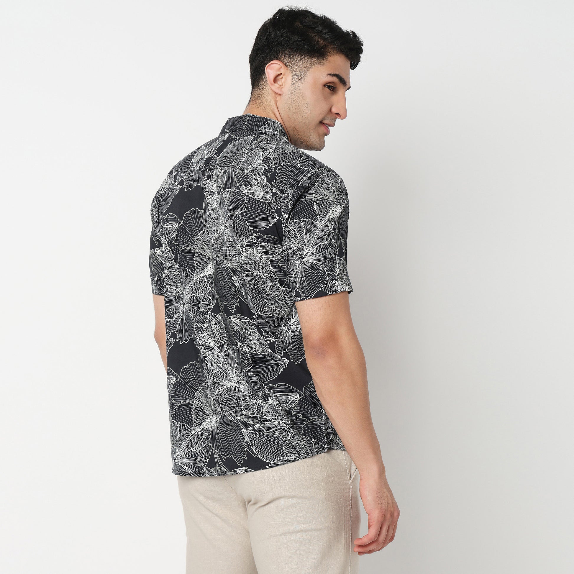 Floral Half Sleeve Retreat Shirt 