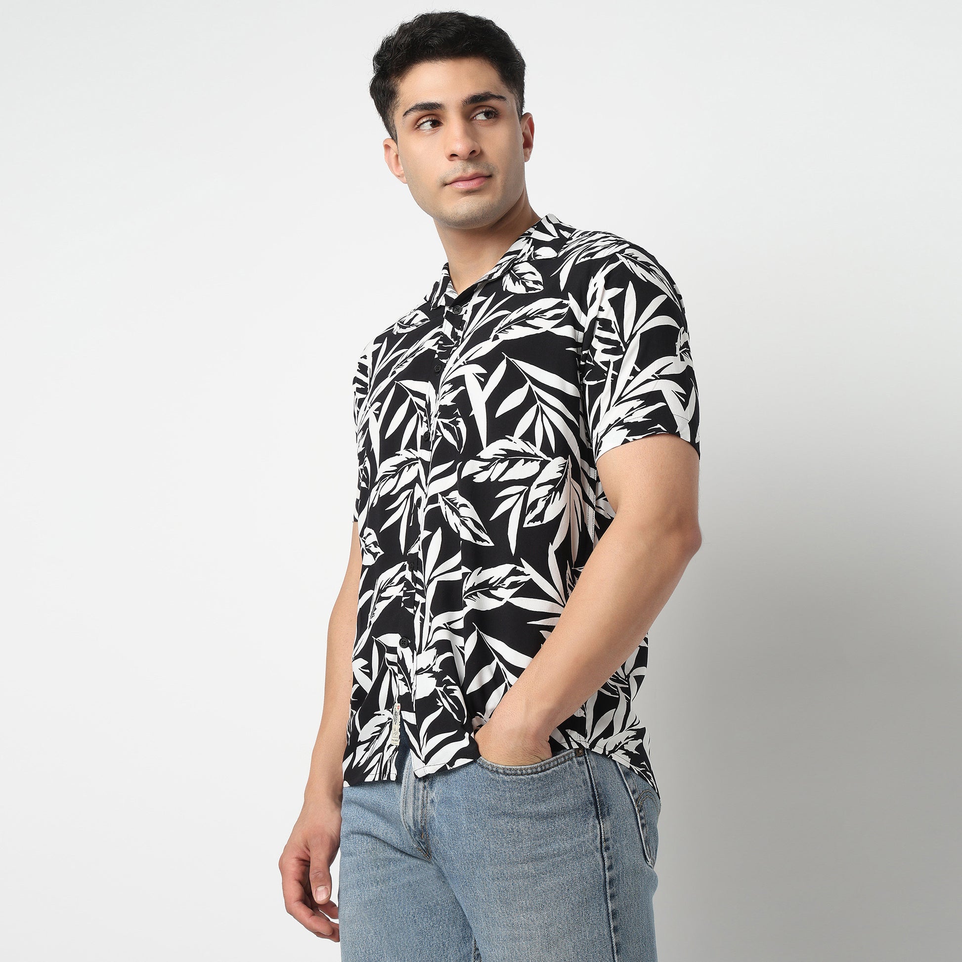 Floral Half Sleeve Retreat Shirt 