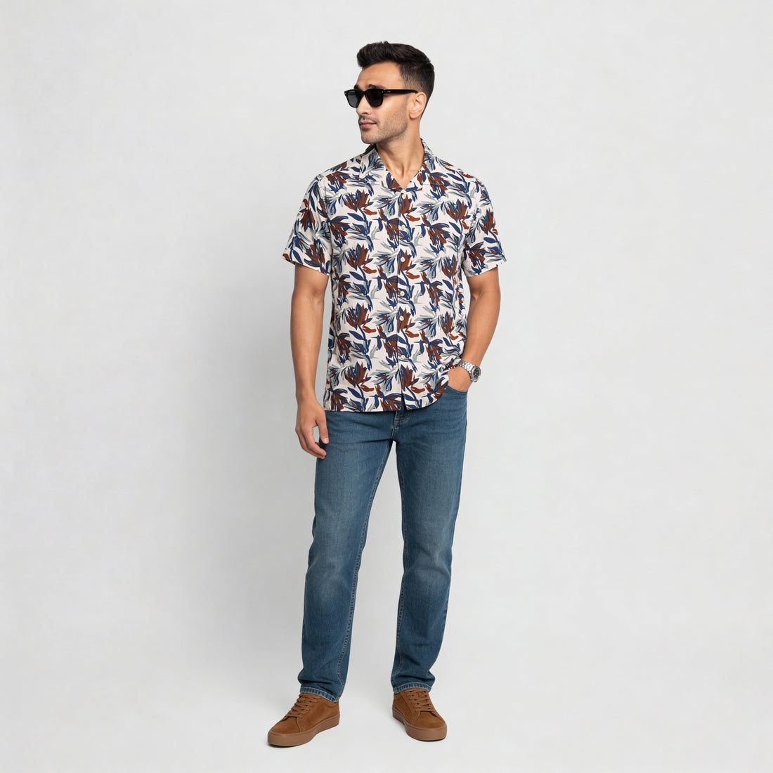 Viscose Printed Half Sleeve Shirt