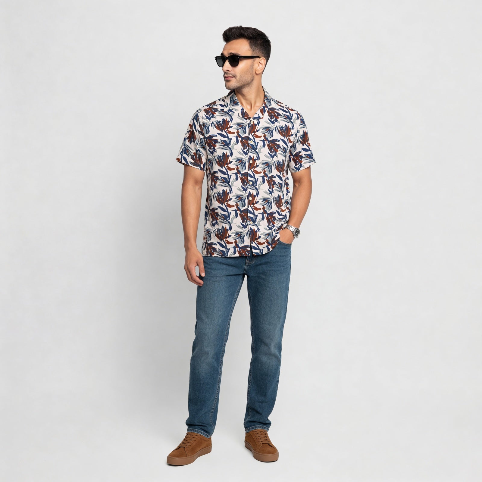 Viscose Printed Half Sleeve Shirt