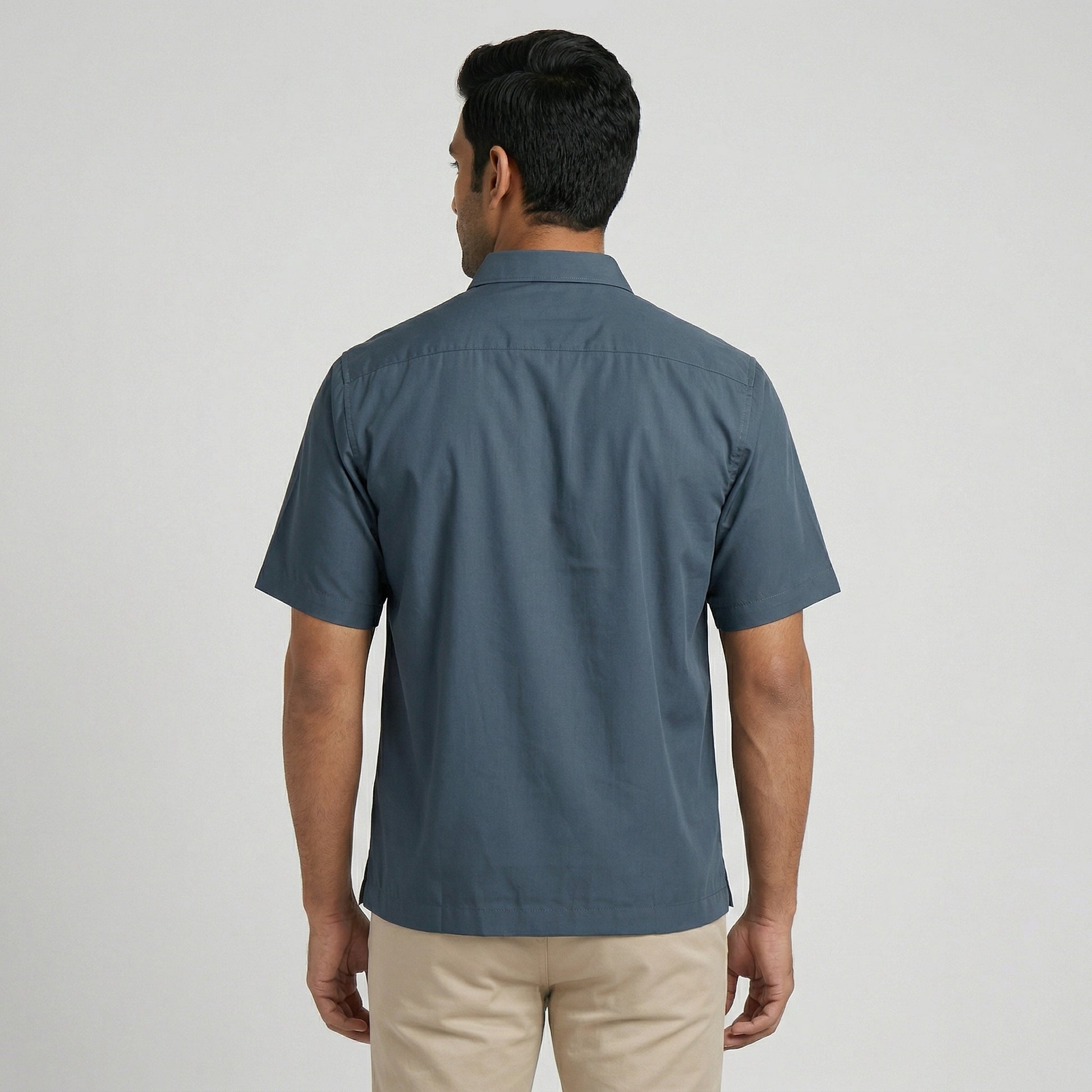 Half Sleeve Solid Cuban Shirt
