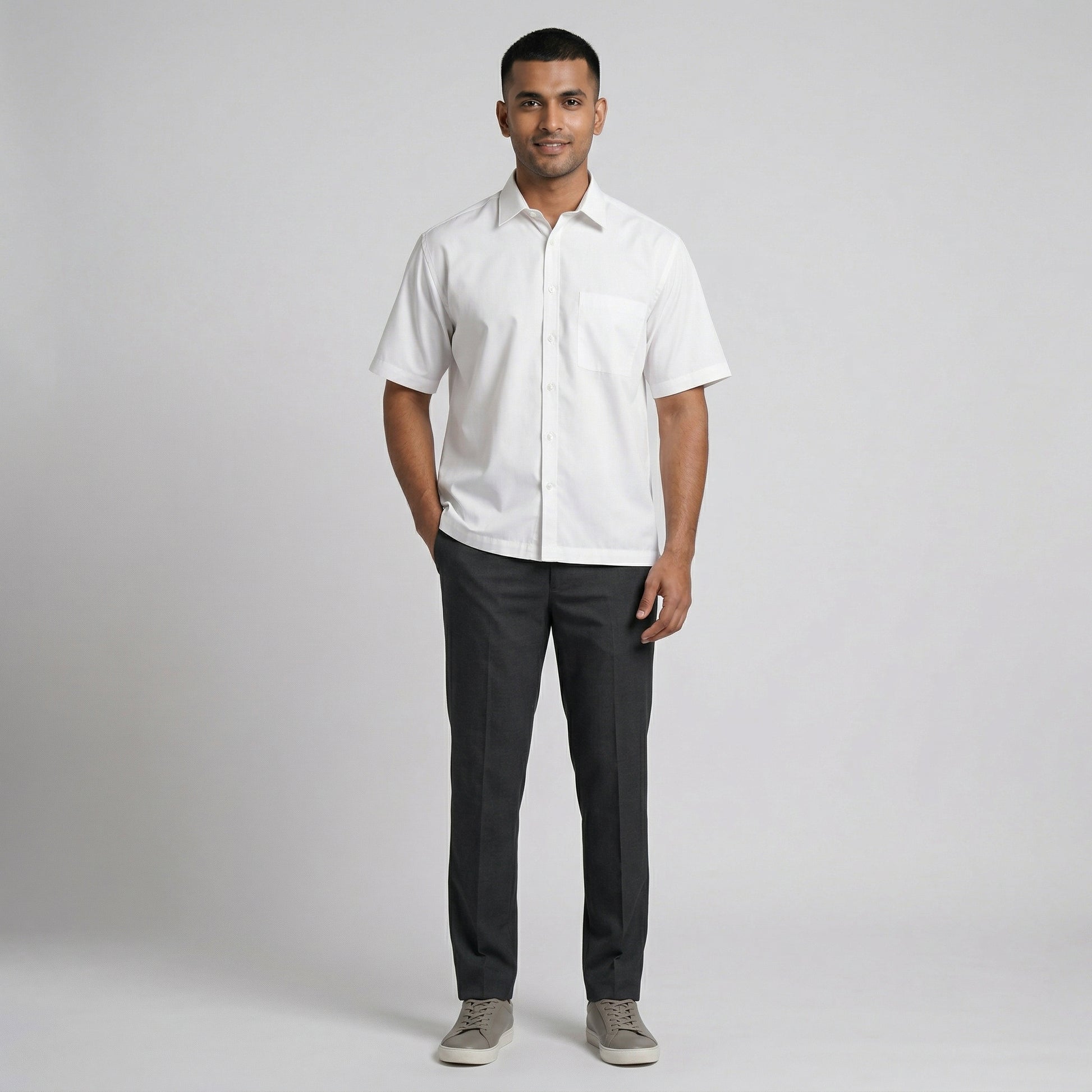 Half Sleeve Solid Cuban Shirt