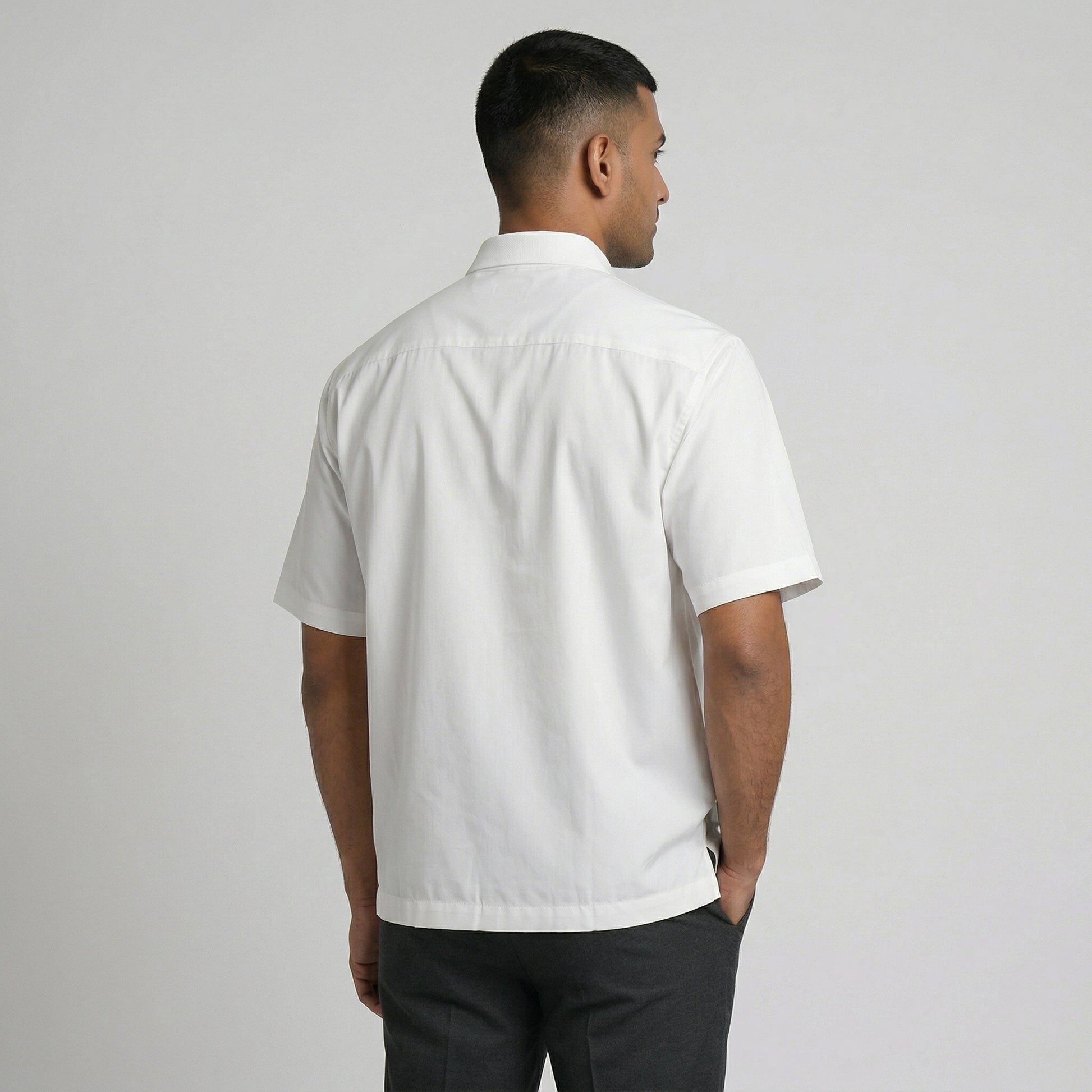 Half Sleeve Solid Cuban Shirt