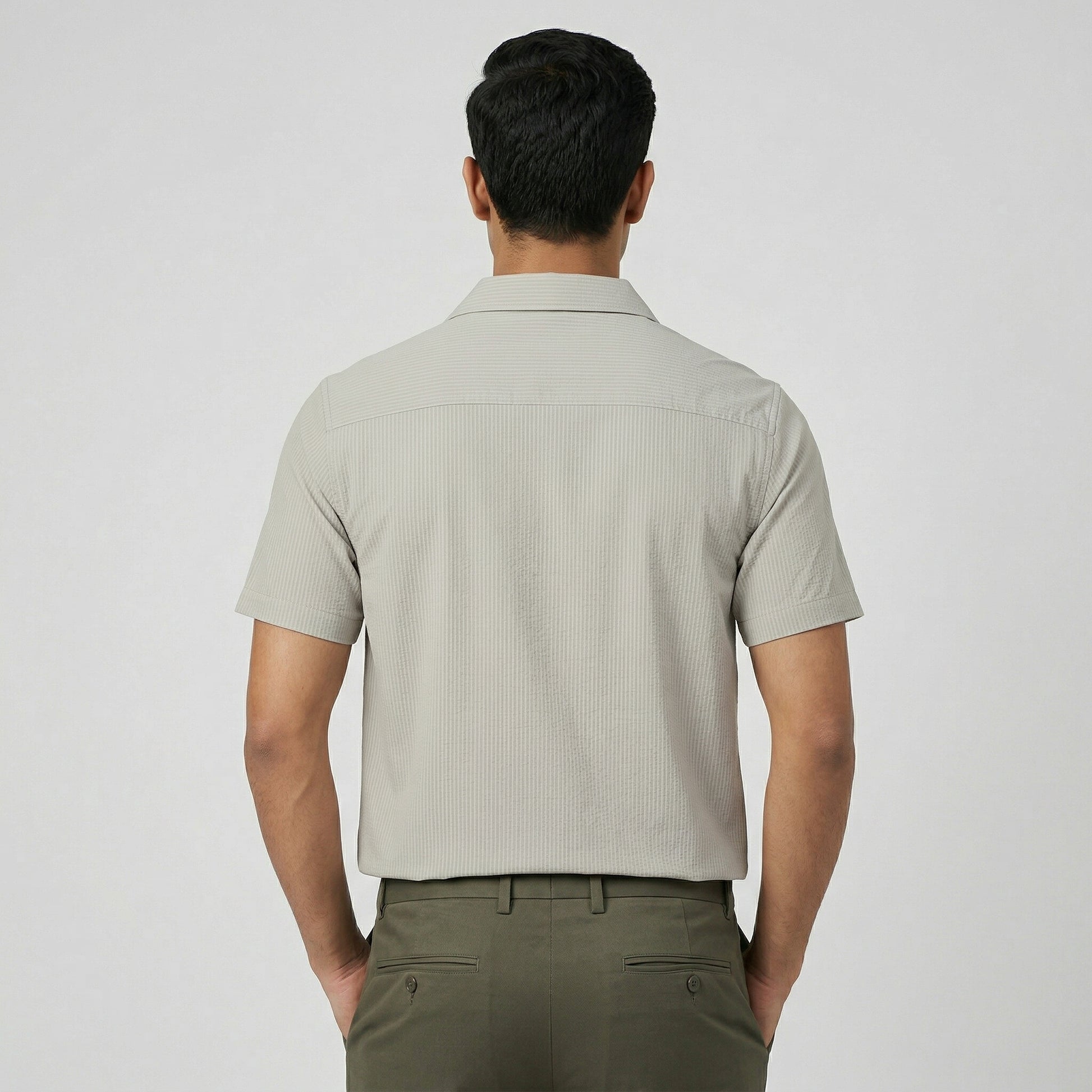 Half Sleeve Solid Cuban Shirt