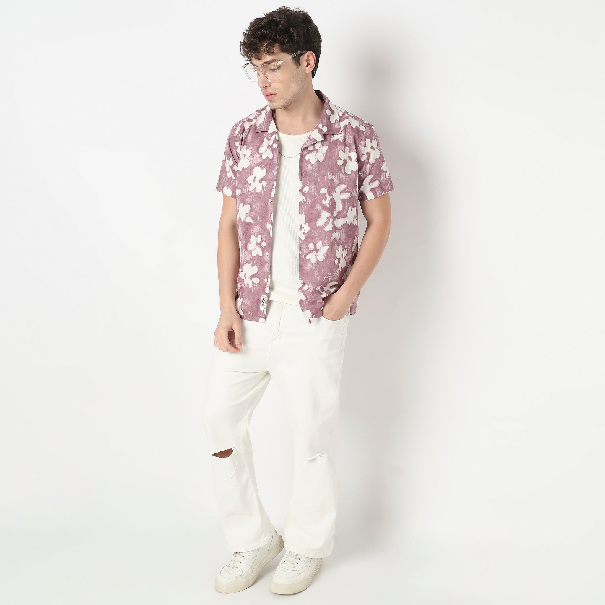 Cotton Printed Cuban Shirt