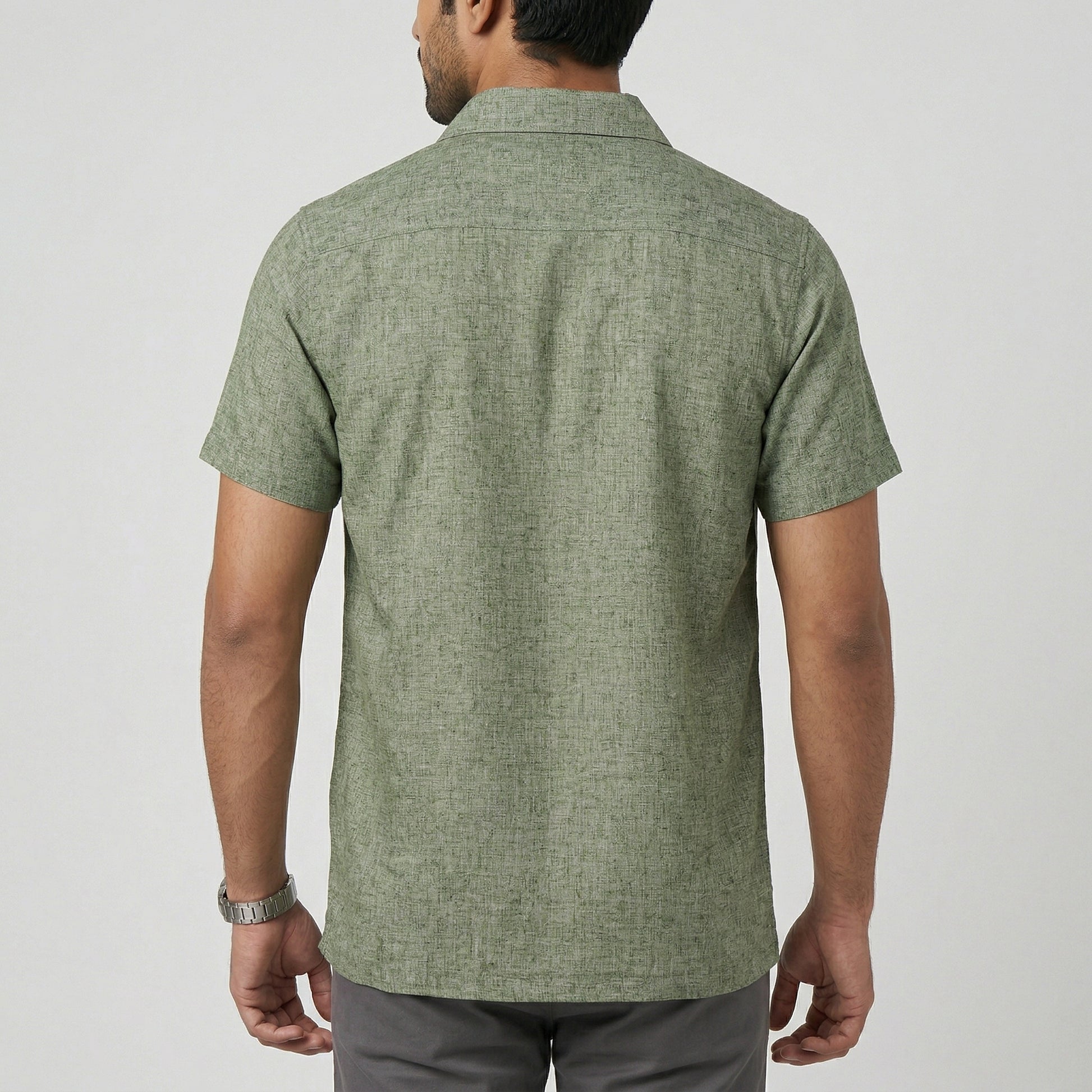 Cotton Solid Cuban Shirt