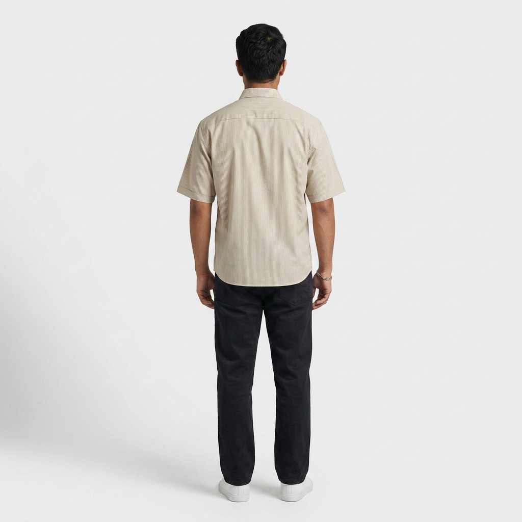 Cotton Striped Cuban Shirt