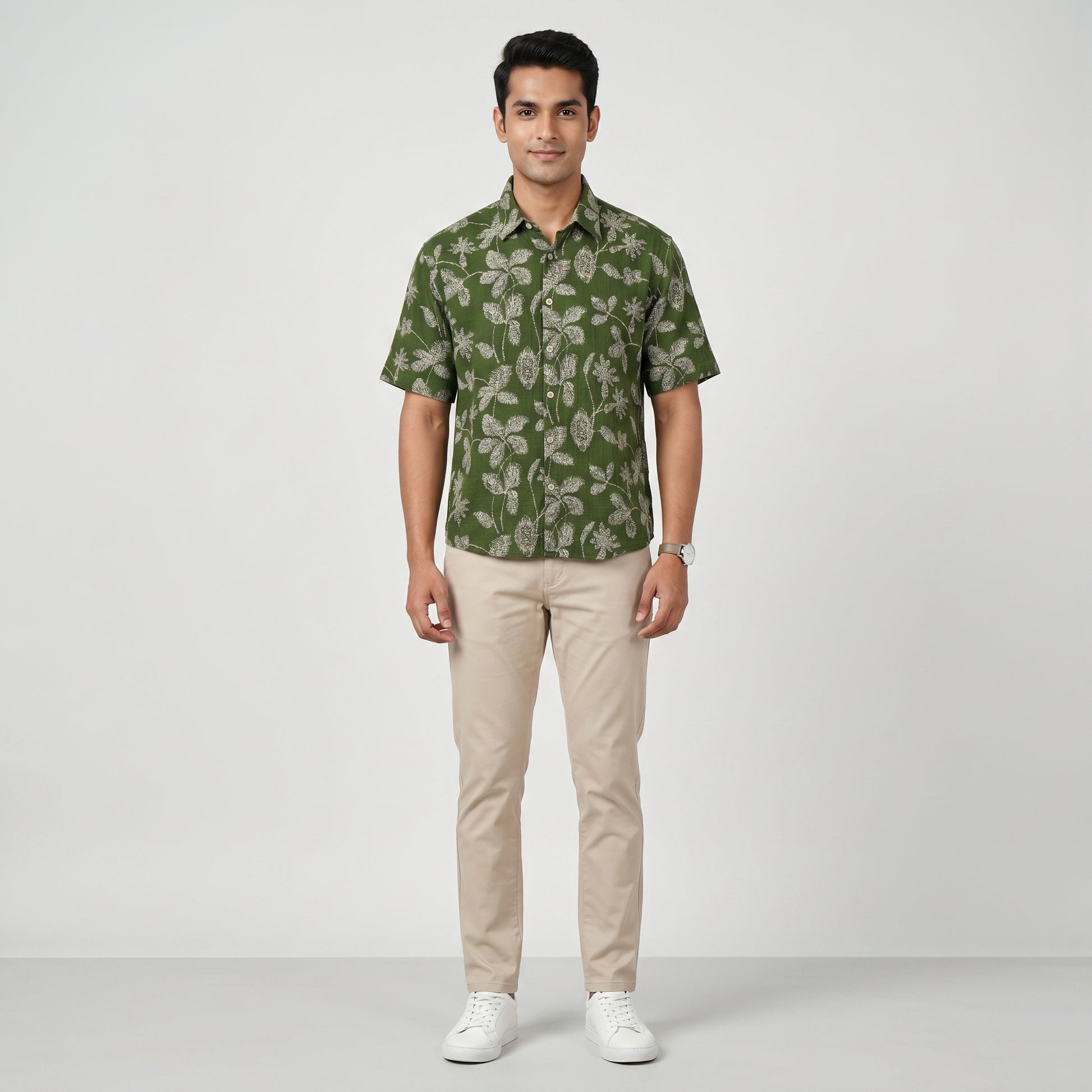 Cotton Printed Cuban Shirt