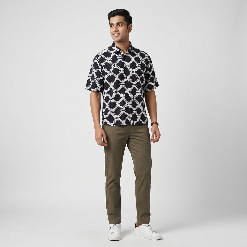 Cotton Printed Cuban Shirt