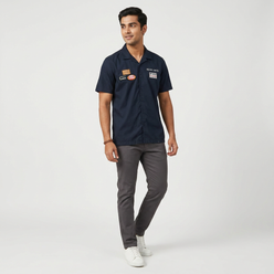 Cotton Printed Cuban Shirt
