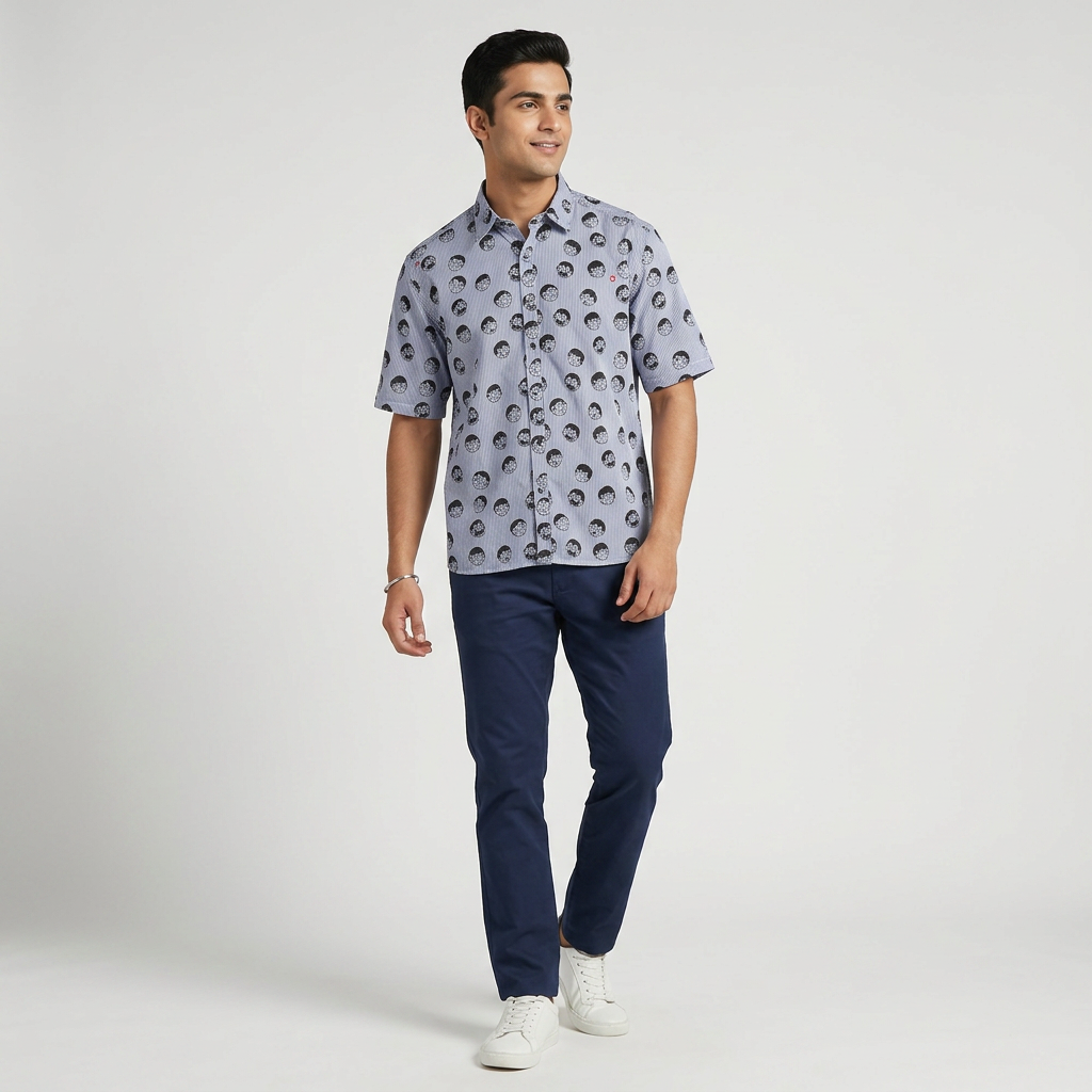 Cotton Printed Cuban Shirt