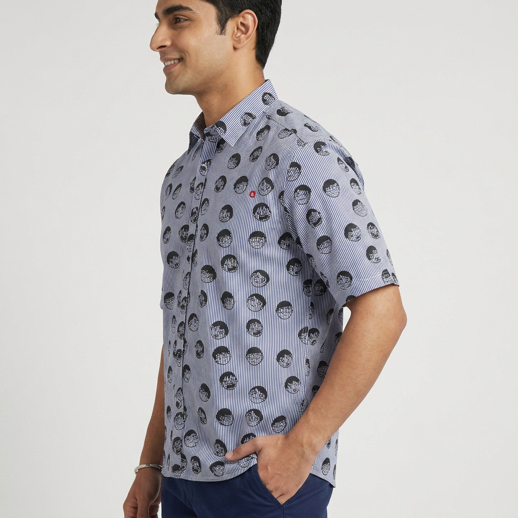 Cotton Printed Cuban Shirt