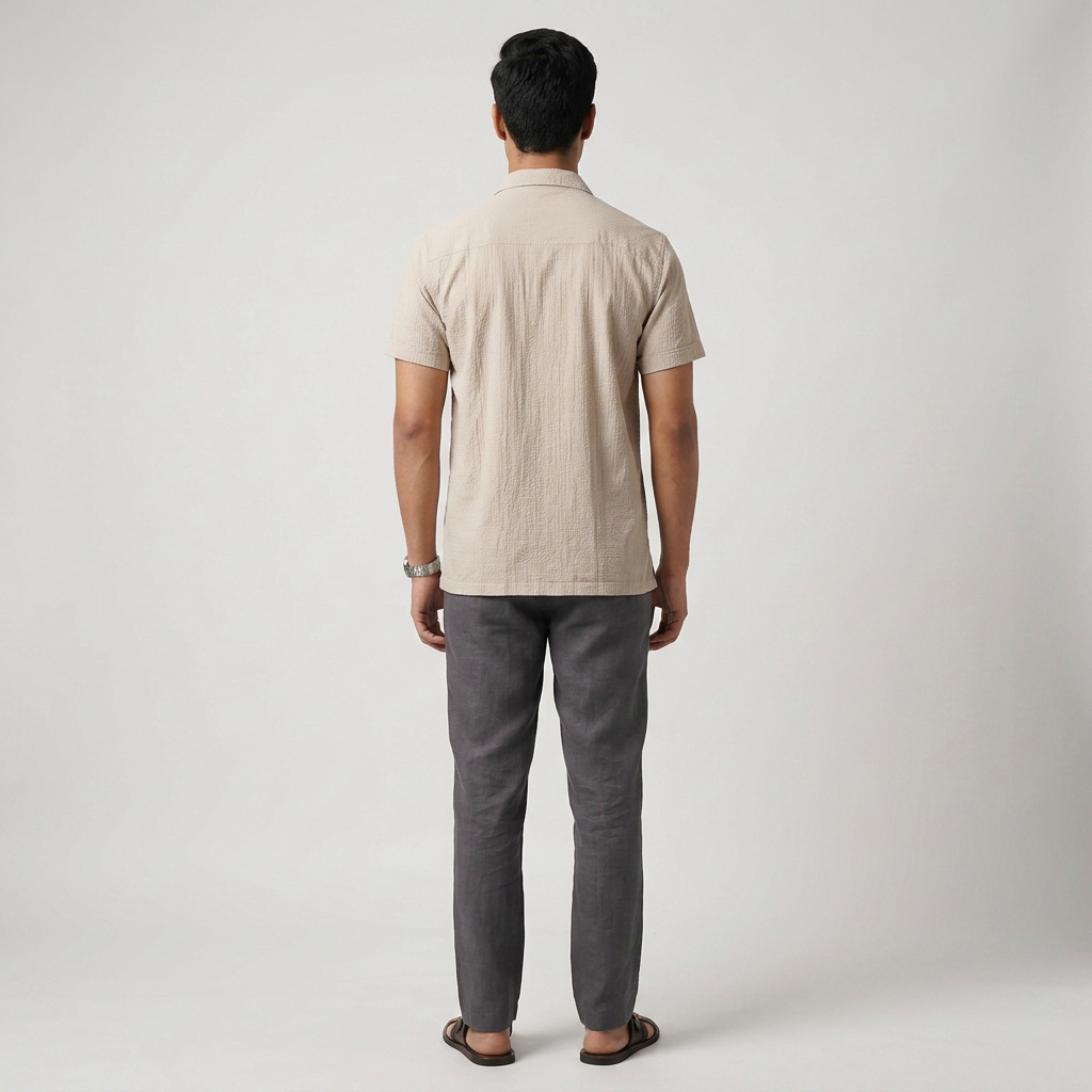Cotton Solid Cuban Shirt