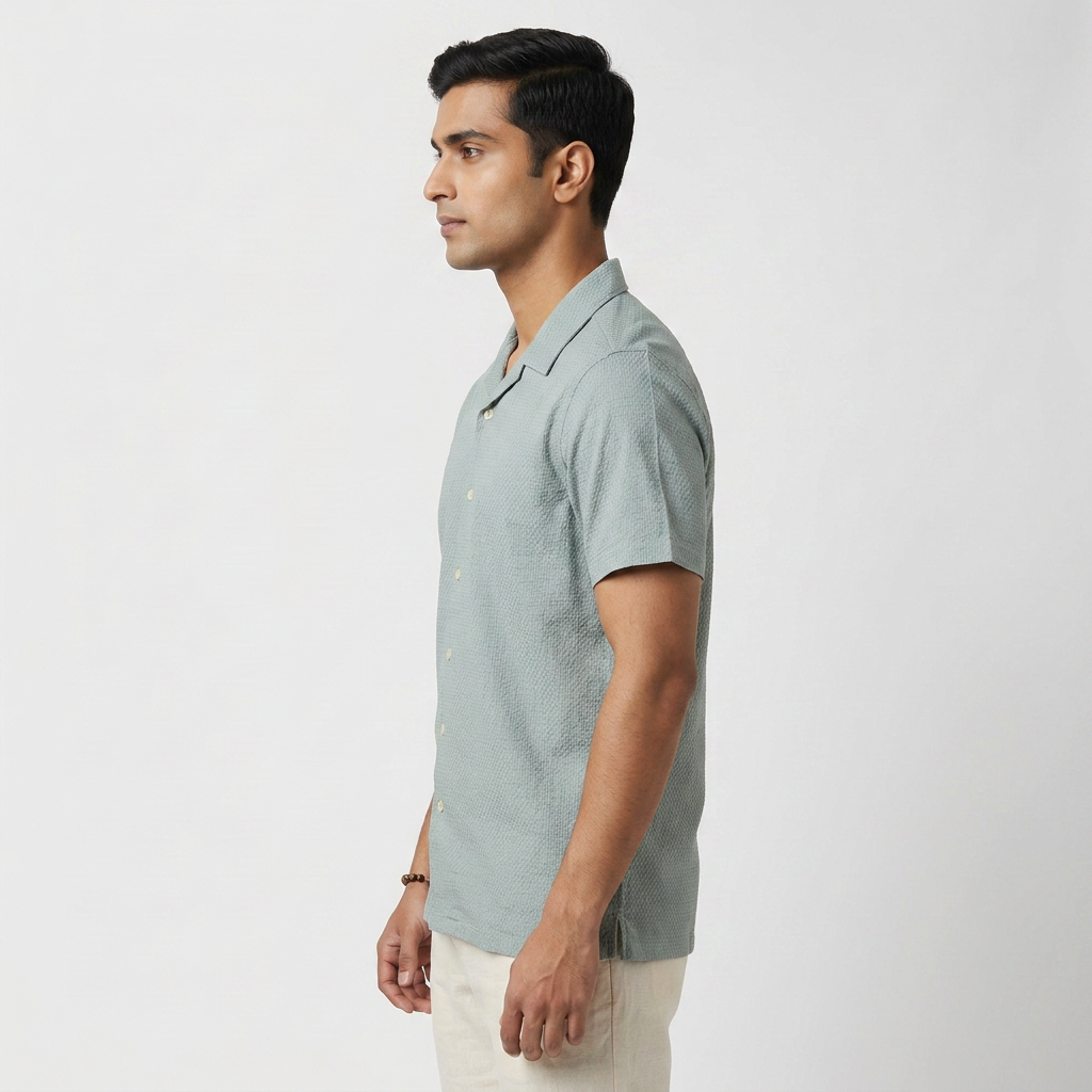 Cotton Solid Cuban Shirt