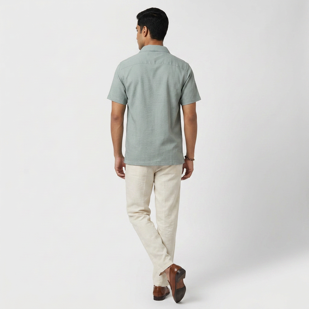 Cotton Solid Cuban Shirt