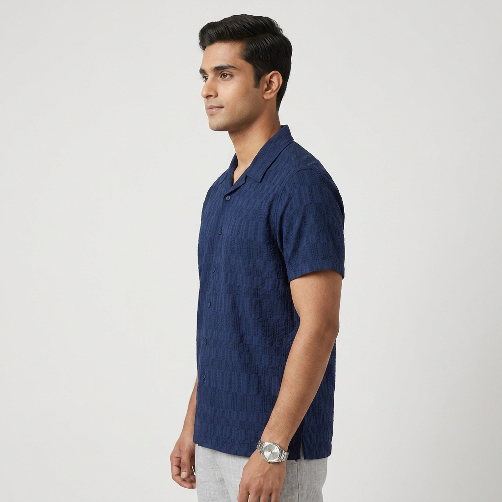 Cotton Solid Cuban Shirt