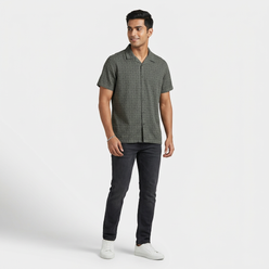 Mens Solid Cuban Shirt